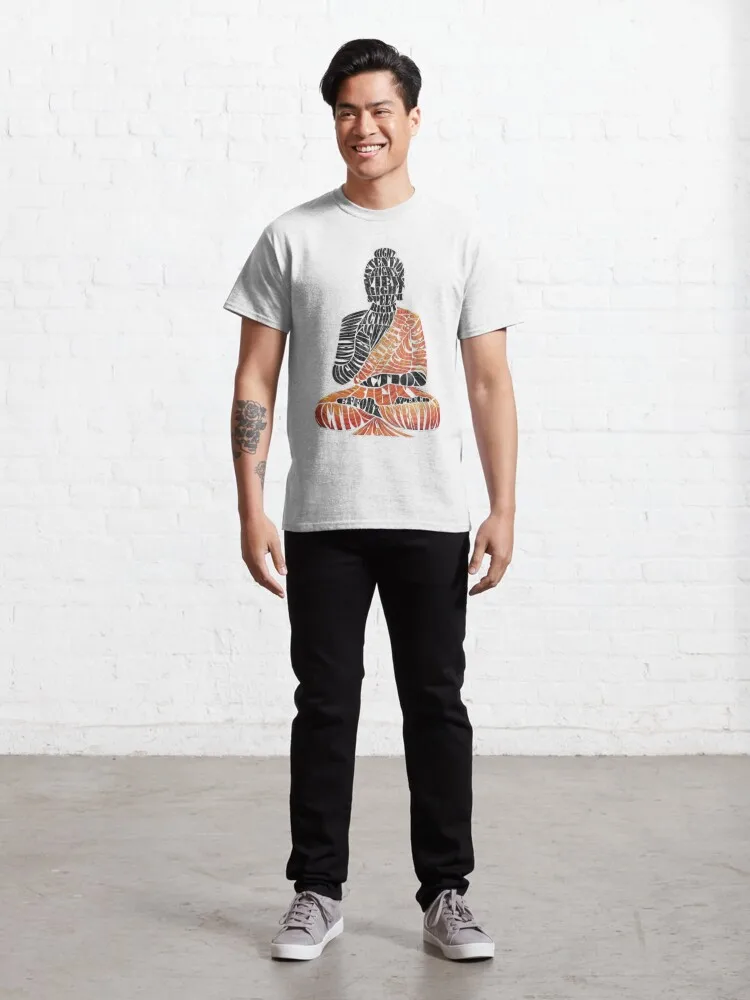 The Eightfold Path Buddha Classic T-Shirt 100% Cotton Streetwear High Quality New Fashion Top Tees