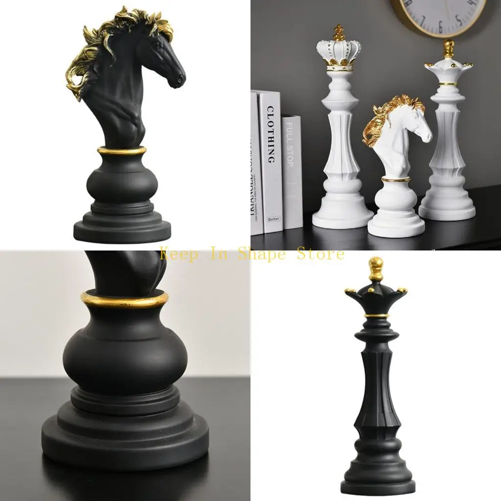 

U1JC Шахматная статуя декор настольные украшения арт -статуэтки офисные шахматы скульптура