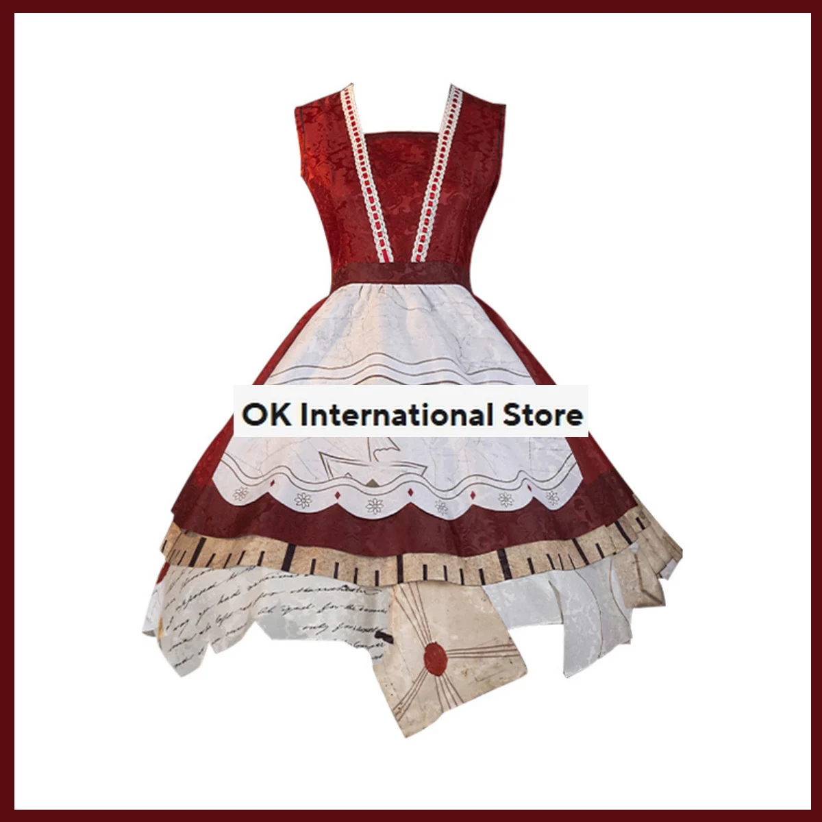 Costume de Cosplay de la Petite Fille, Jeu, Lolita, Vieillissement de la Peau, Perruque Rouge, Belle Tenue d'Halloween