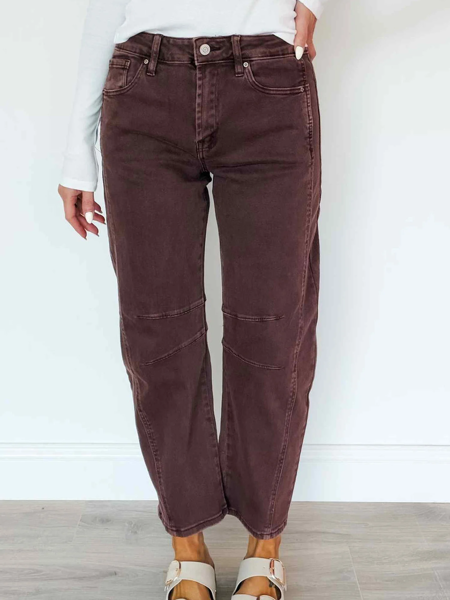 DearLover High Waist Slimming Women's Jeans Casual Pure Color Versatile Ladies Casual Long Pants Cotton Blend Comfortable