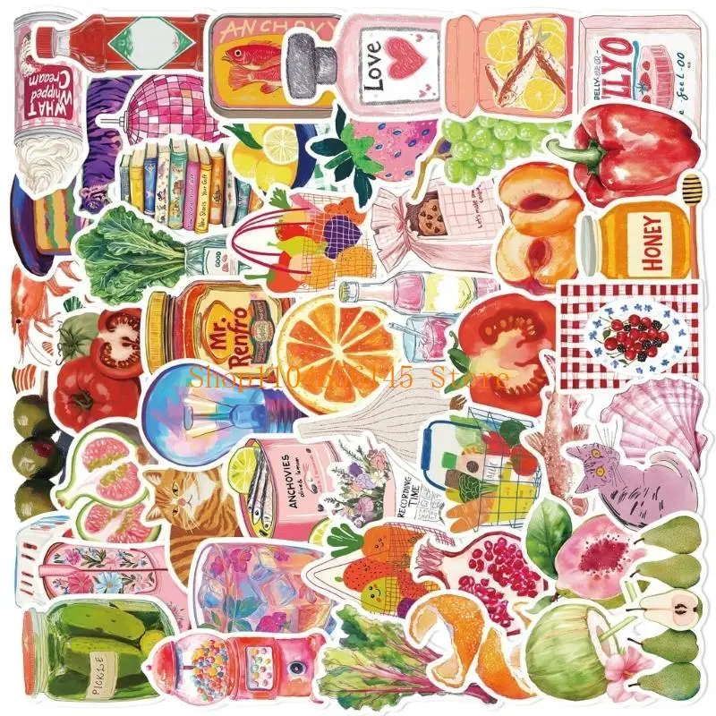 5asd 50 Mediterranean Aesthetic Decals Reusable Waterproof Stickers for Customizing Backpacks Bottles Tools