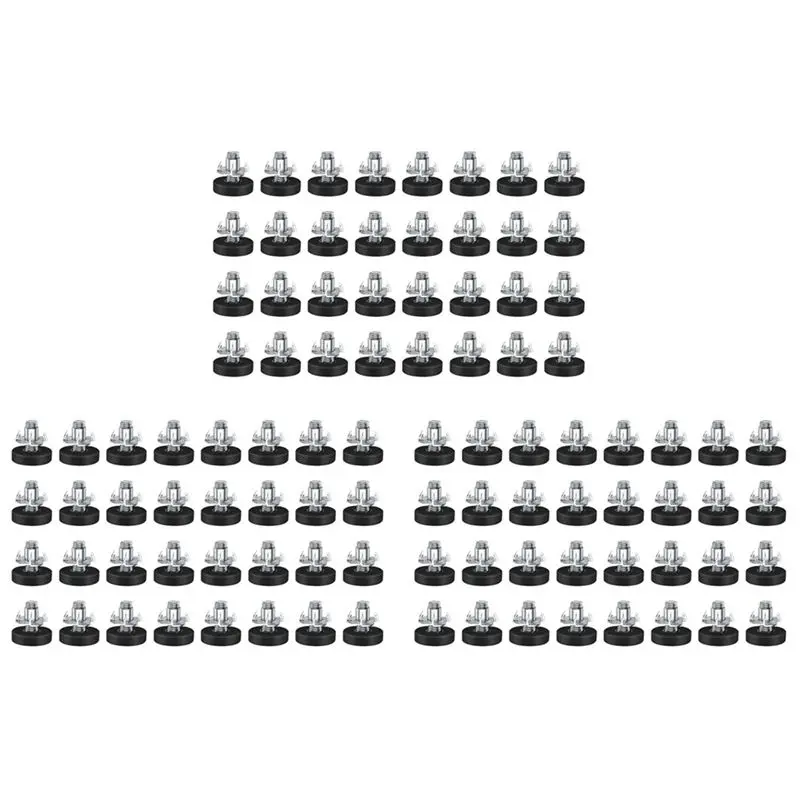 

96 шт. регулируемых мебельных опор M6 с резьбой, вкручиваемые в ножки стульев, регулируемые ножки для мебели, выравниватели для ножек - B61B