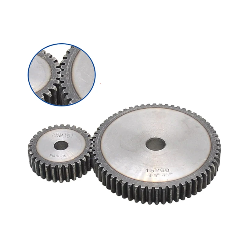 1Pcs Spur Gear Mod 2 27T 28T 29T 30T 31T 32T 33T 34T 35T 36T 37T 38T ~ 42T Teeth High Temperature Quenching 45# Steel