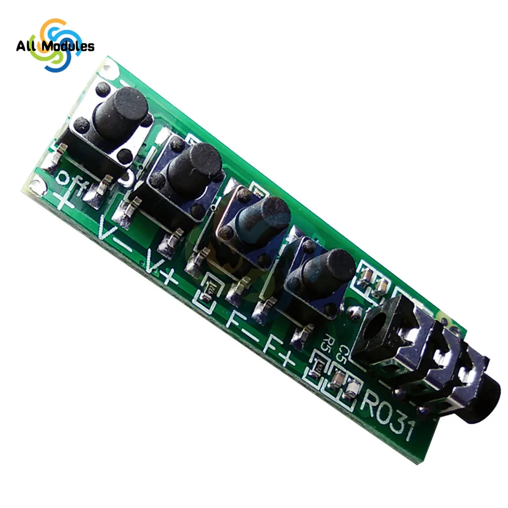 RDA5807 FM Stereo Radio Receiver Board Module Two-channel Stereo 76.0MHz~108.0MHz Frequency Modification DC 2.8V-12V FM Radio