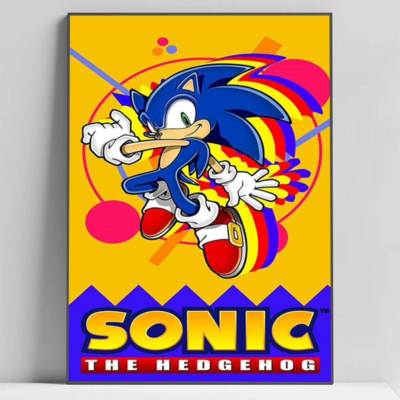 Anime Game S-SonicS Characters Poster Wall Posters Room Decor Home and Decoration Vintage Art Mural Bedroom Decorations Pictures