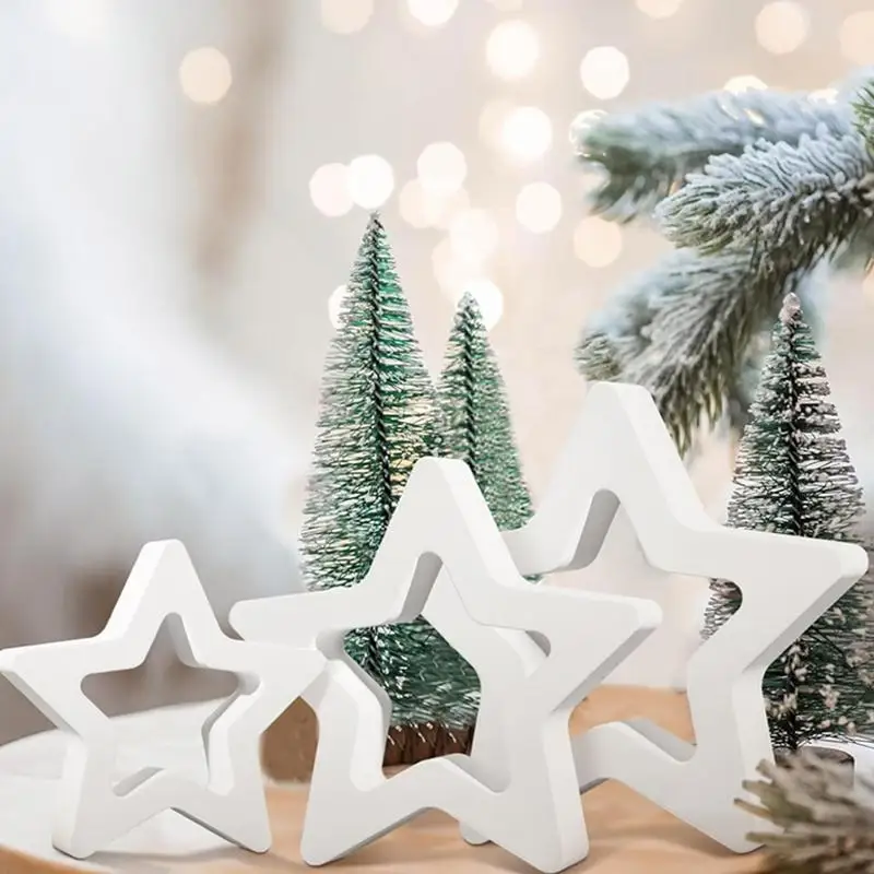 Silicone Christmas Star Mould 3D Five Pointed Star Candle Molds Desktop Ornament Decoration Handmade Craft Art Making Gift