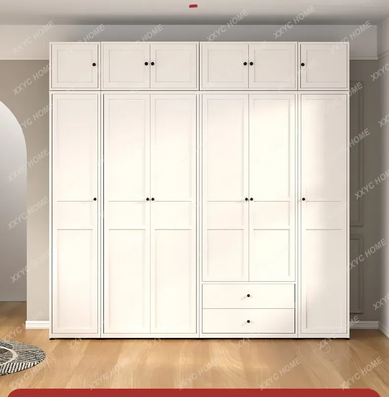 Metal Kids Luxury Wardrobe Designs Partition White Storage Cabinets Wardrobe Bedroom Clothes Modern