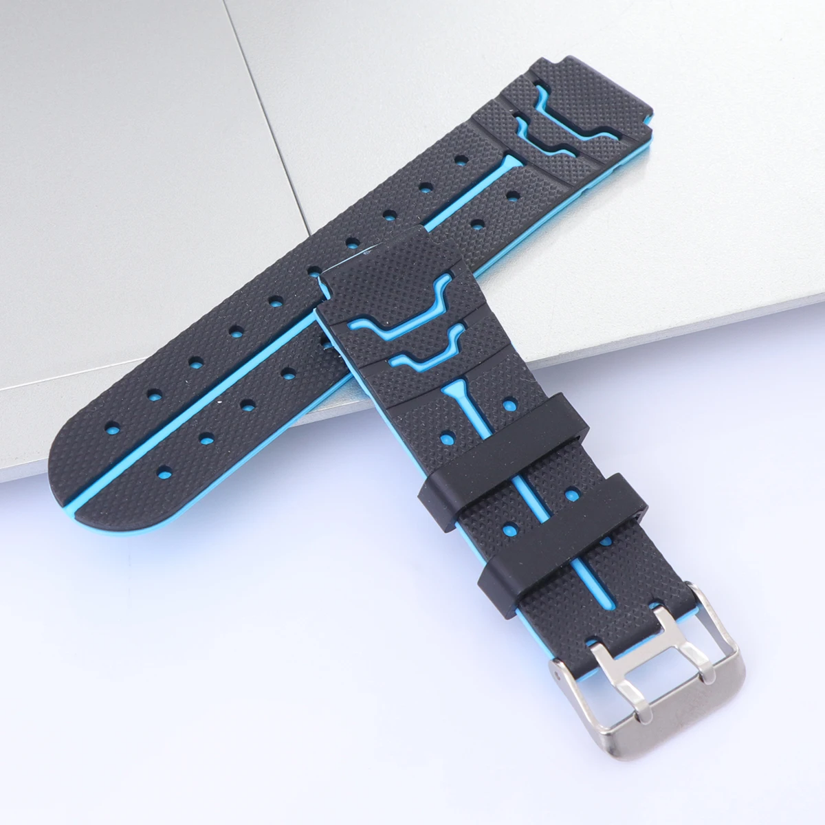 

2pcs Kids Phone Watch Strap Silicone Replacement Band Comfortable Skin-Friendly Seamless Design For Children Black Blue Gift