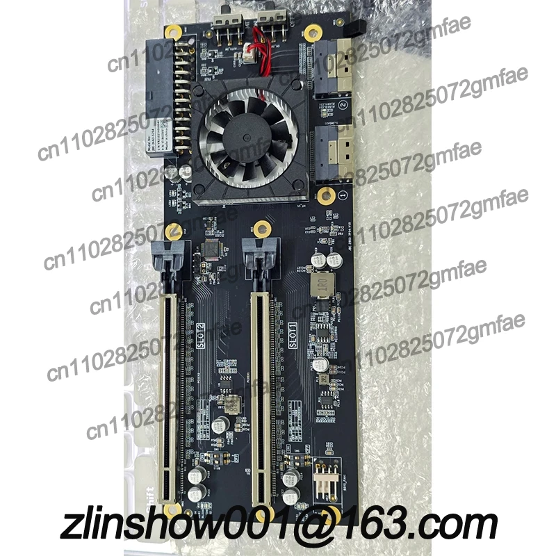

Держатель видеокарты с двумя широкими и двумя слотами, сквозной x8x8, расширенный источник питания PEX8749PCIe3.0x16x16ATX