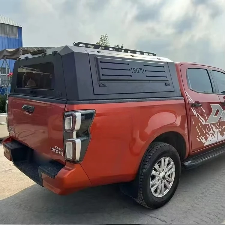 High-end 4X4 Steel Waterproof Pickup Truck Canopy Retractable Hardtop Camper Isuzu Dmax 2023 No-Drill Installation Canyossoar
