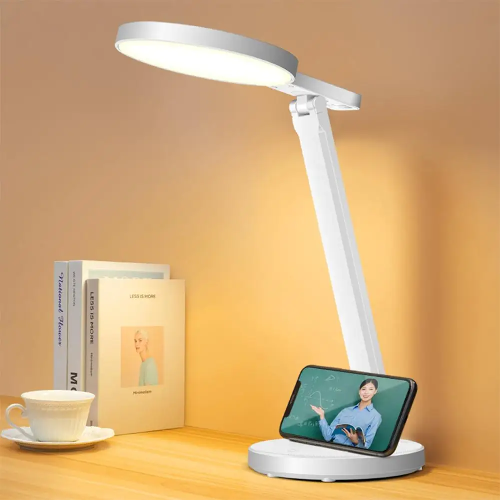 Rechargeable Desk Lamp With Brightness Memory Function 3 Colors Adjustable Brightness Touch Control Bedside Lamp