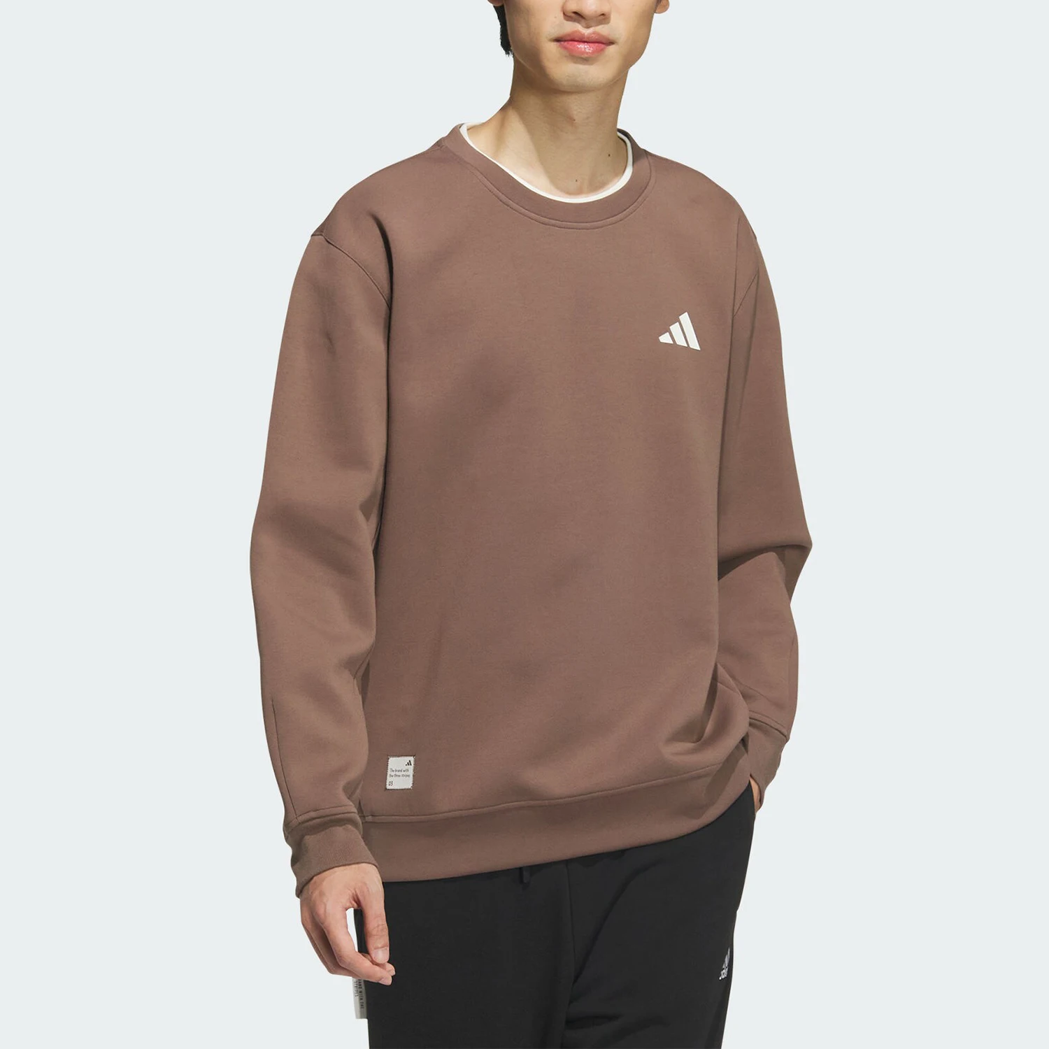 Adidas genuine Small Logo men's sports and casual round neck sweatshirt JM3411