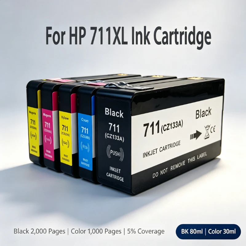 711XL High-Yield Yellow Ink Cartridge for HP DesignJet T100 T120 T125 T130 T520 T525 T530 Printers