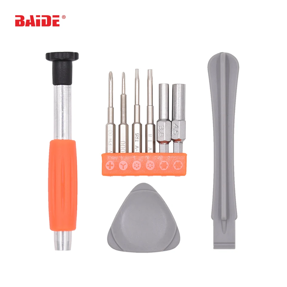 2018 New With Phillips Tri-wing T6 T8 With Hole 3.8 4.5 Screw Driver Bit Opening Repair Tool Set For Switch Game Console