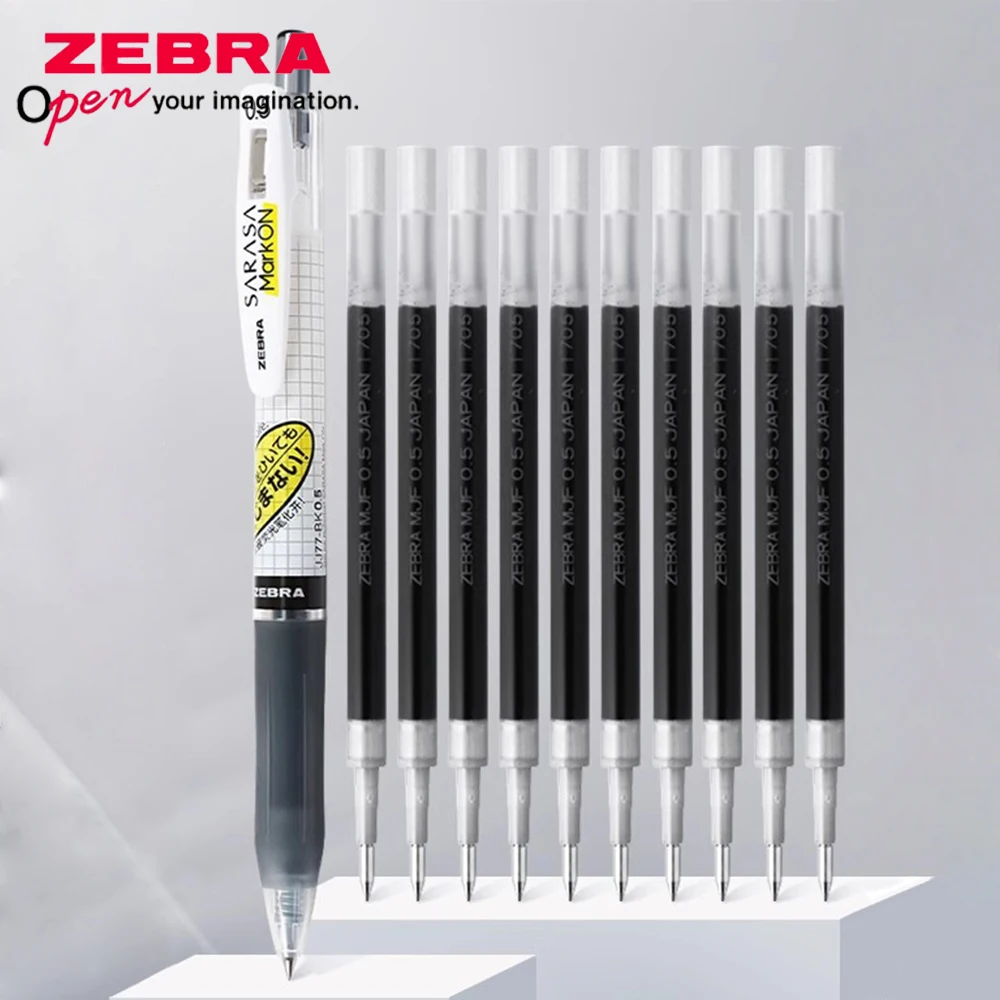 

7Pcs Japan ZEBRA SARASA Gel Pen JJ77 / JJS77 Grid Pen Holder 0.4 /0.5mm Writing Smooth Water Pen Cute Stationery School Supplies