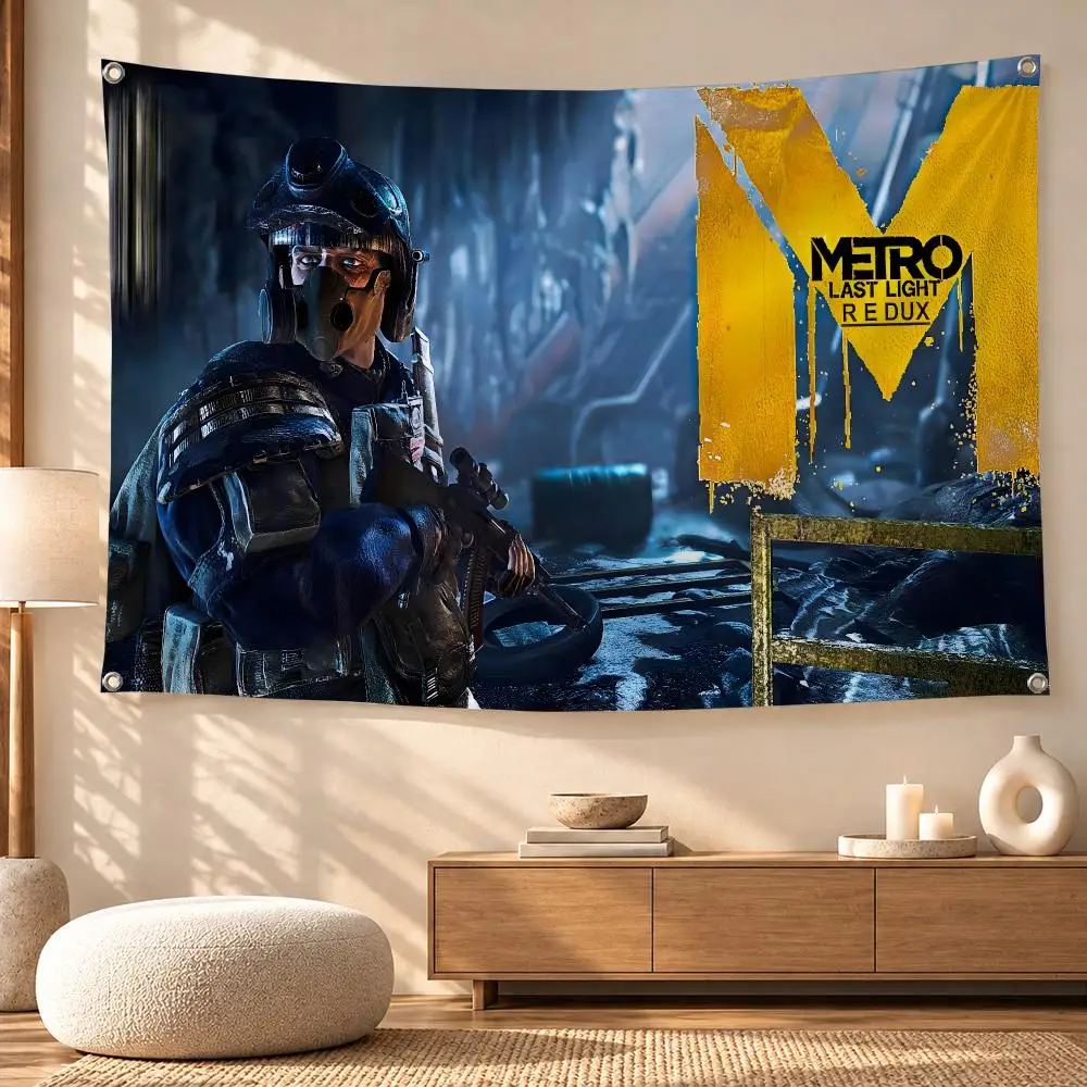 Metro Awakening VR Survival Print Flags Festive Decorative Banner for Camping, Family Parties & Garden Wall Decor, Great Gift