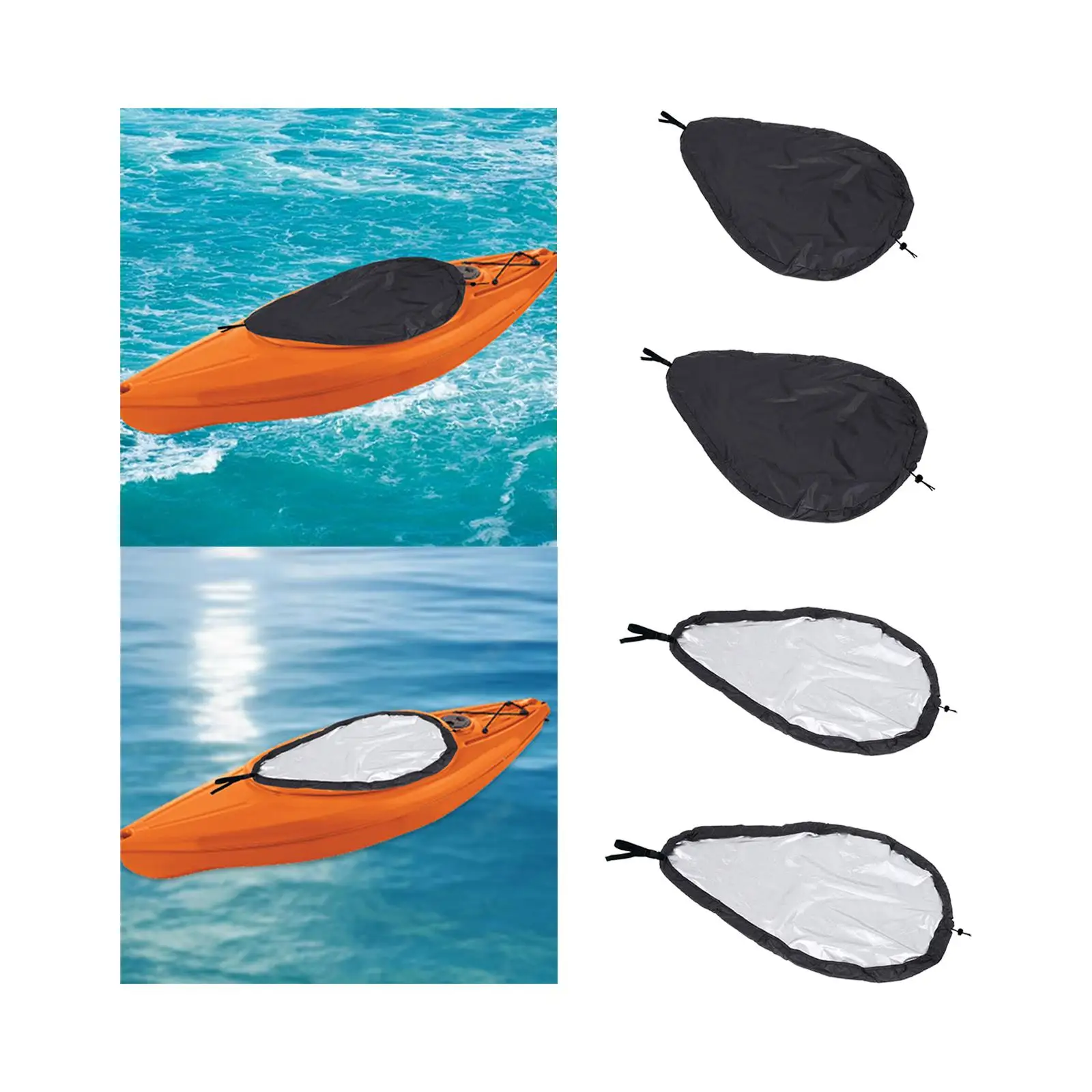 

Kayak Cockpit Drape Cover for Transport Versatile Waterproof Keep Hatch Seat Clean Adjustable Kayak Hatch Cover Dust Cover