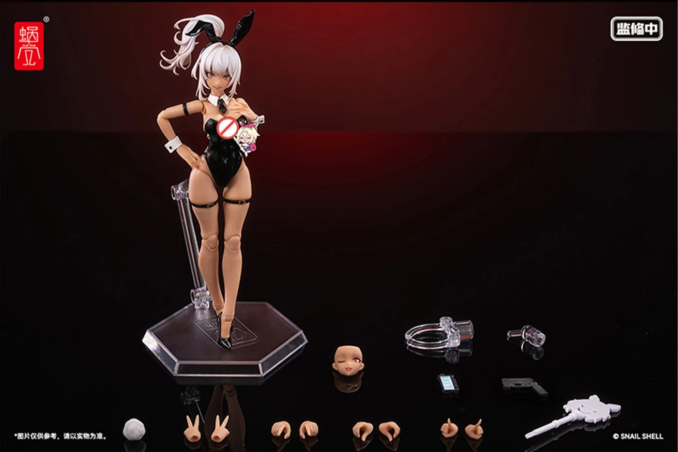 New Snail Shell Ra-01 Bunny Girl Aileen 2.0 Black Edition 1/12 Action Anime Figure Mobile Doll Garage Kit Collection Desktop