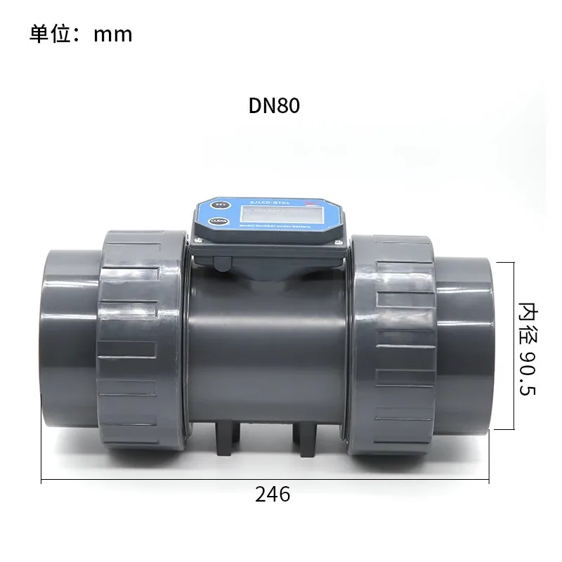 DN15-DN80 Digitale Turbine Flowmeter Elektronische LCD Display Flowmeter PVC Pijp Vloeibaar Water voor Boerderij Tuin Irrigatie Gereedschap