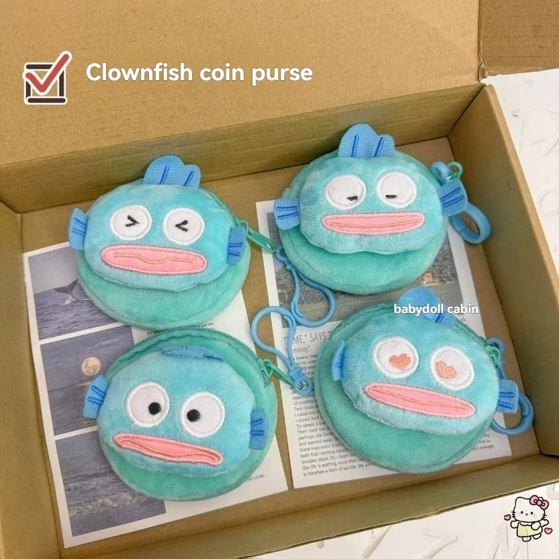Hangyodon Anime Kawaii Sanrio Ciondolo per borsa per bambini Simpatico cartone animato Studente Portachiavi Borsa per cuffie Portafoglio Regali per bambini