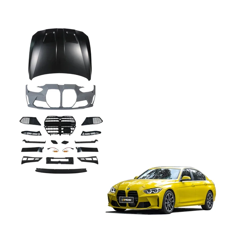 

Car Exterior Body Part Front Bumper Kits With Aluminum Bonnet Hood 3 Series F30 F35 Upgrade New M3 Bodykit For BMW F30 Body Kits