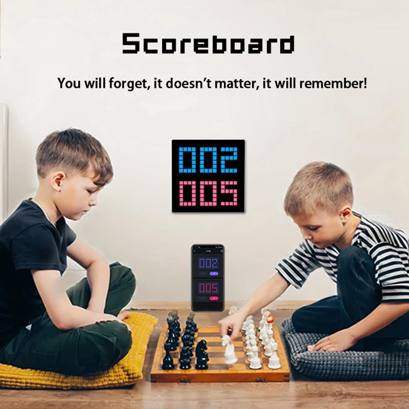 LED بكسل APP شاشة التحكم في الهاتف المحمول 16X16 شاشة LED قابلة للبرمجة ليلة لتزيين الألعاب قابس الولايات المتحدة سهل التركيب