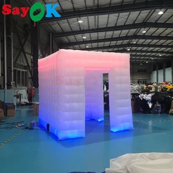 Customized Wedding Party Photo Booth Props Photo Booth Enclosure Inflatable Photo Booth Backdrop for Events (1/2/3 Doors)