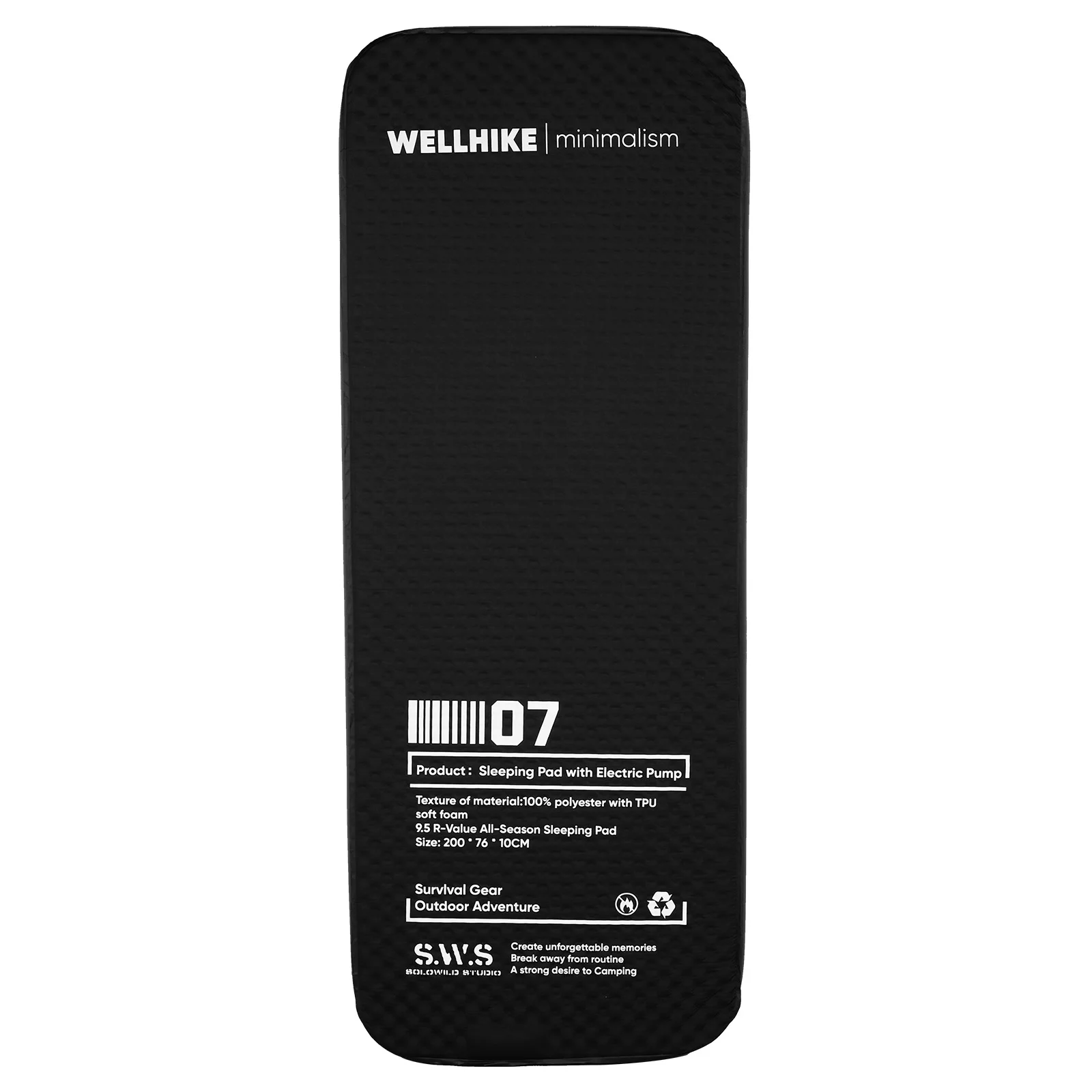 

Single Inflatable Sleeping Mat with Built-in Pump Automatic Inflatable Mat Compact Camping Air Mattress for Backpacking Car Tent