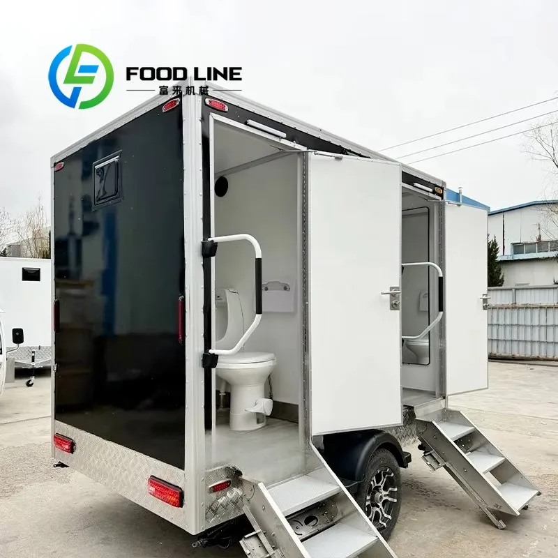 

2 Person Mobile Restroom Self Contained Design No Plumbing Needed For Construction Camp Scenic Area And Temporary Site