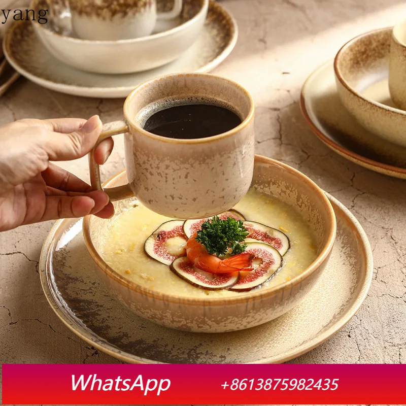 

LMM ceramic plate high-end salad bowl plate tableware set