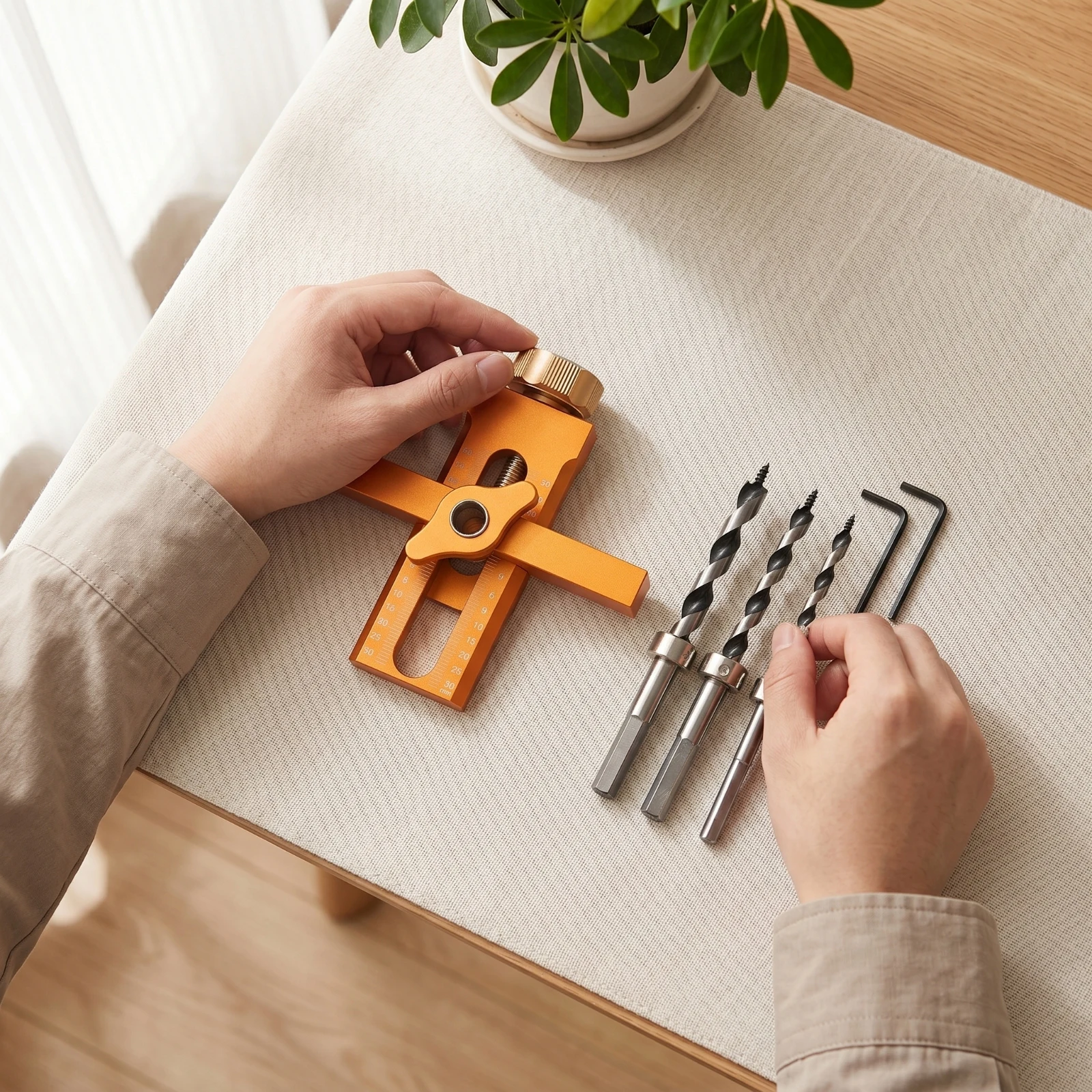 Hex Keys Included Cabinet Door Installation Alignment Aid Home Improvement Tool Adjustable Clamp Jig Aluminum Alloy
