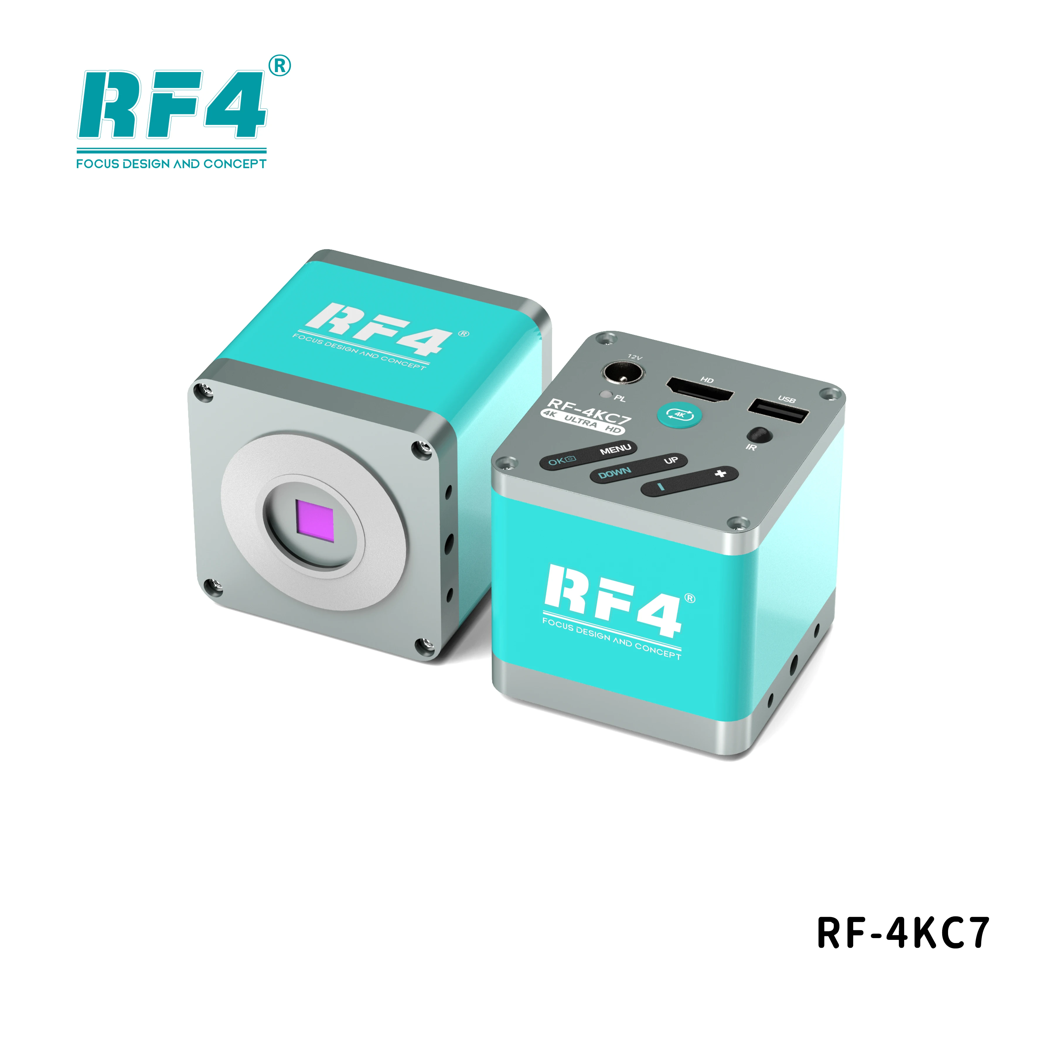 Recentemente RF4 RF-4KC7 fotocamera per microscopio industriale 4K a campo grande HDMI 1080P HD pixel 60FPS può scattare foto/registrare Video