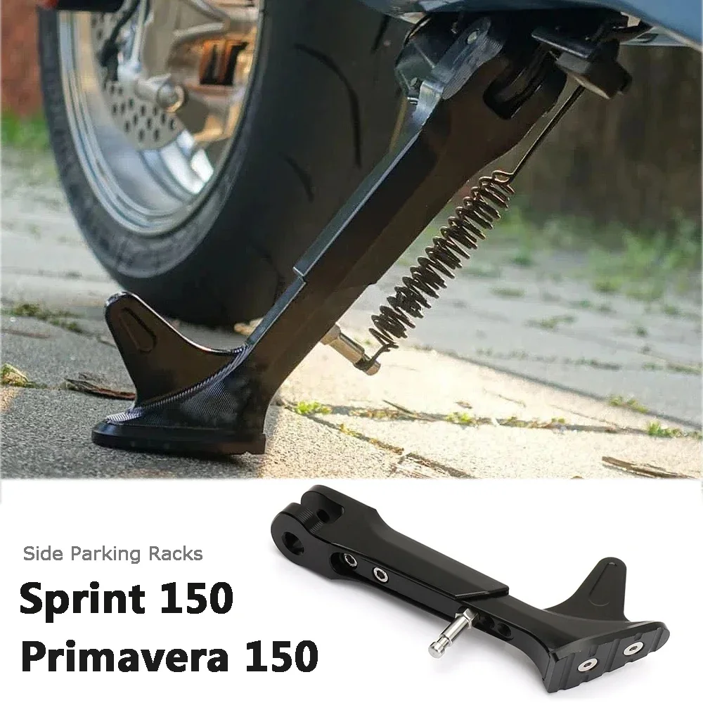 

Motorcycle Accessories Left Mount Kickstand For Vespa Sprint SPRINT150 Primavera PRIMAVERA 150 Side Parking Support Stand