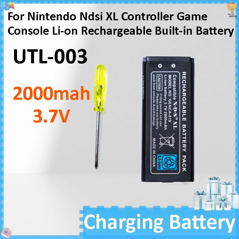 30pcs UTL-003 NDS XL 3.7V 2000mAh for Nintendo Ndsi XL Controller Game Console Li-on Rechargeable Built-in Battery