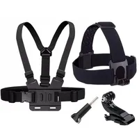 Chest Head Strap Belt For GoPro Hero 12 11 10 9 8 Action Camera Xiaomi Yi 4K Sjcam Sj4000 Insta360 Accessories With J-hook Mount