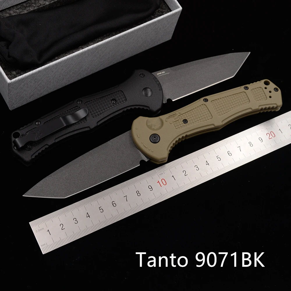 

JUFULE Tanto Claymore 9071BK 9071 D2 Blade Nylon Handle Camping Hunting Survival Outdoor EDC Pocket Tool Utility Folding Knife