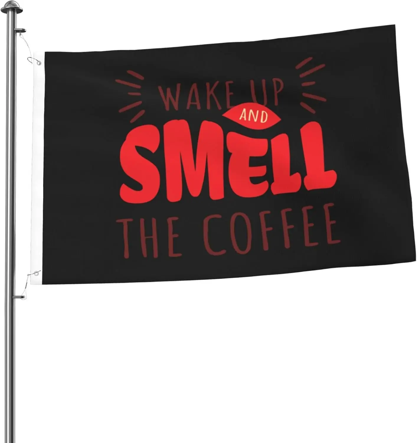 Flagicts 100% Polyester Wake Up And Smell The Coffee Flags