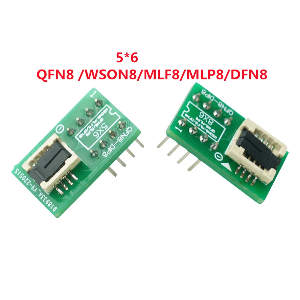 Soquete e adaptador universais 2 em 1 para programador de chips, QFN8, WSON8, MLF8, MLP8, DFN8, 6x5mm