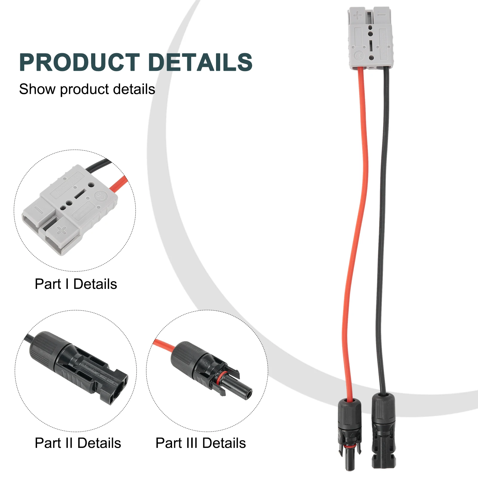 50A 600V Solar PV Y Connector Adaptor for 4mm2 12AWG Cables Used in Photovoltaic Power Distribution Applications