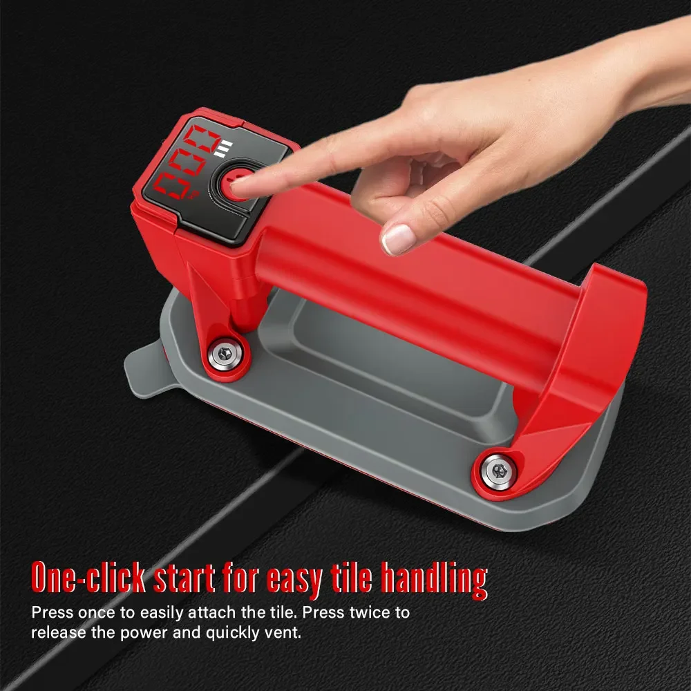 Heavy Lifter Electric Vacuum Suction Cup Industrial Grade LED Digital Display Powerful Air Pump for Glass Tiles Lifting