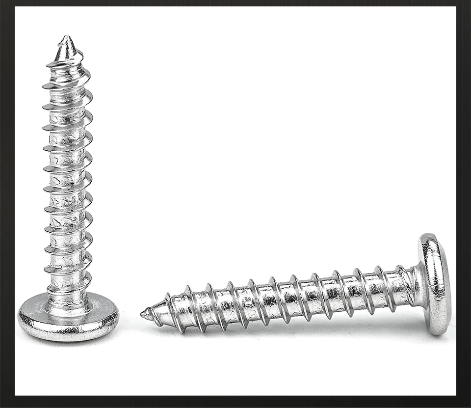 JUIDINTO 2–100 Stück selbstschneidende Schrauben aus Edelstahl 304 mit flachem Kopf, M2, M2,3, M2,6, M3, M4, M5, M6-M10, Innensechskant-Möbelschrauben – Detail 9