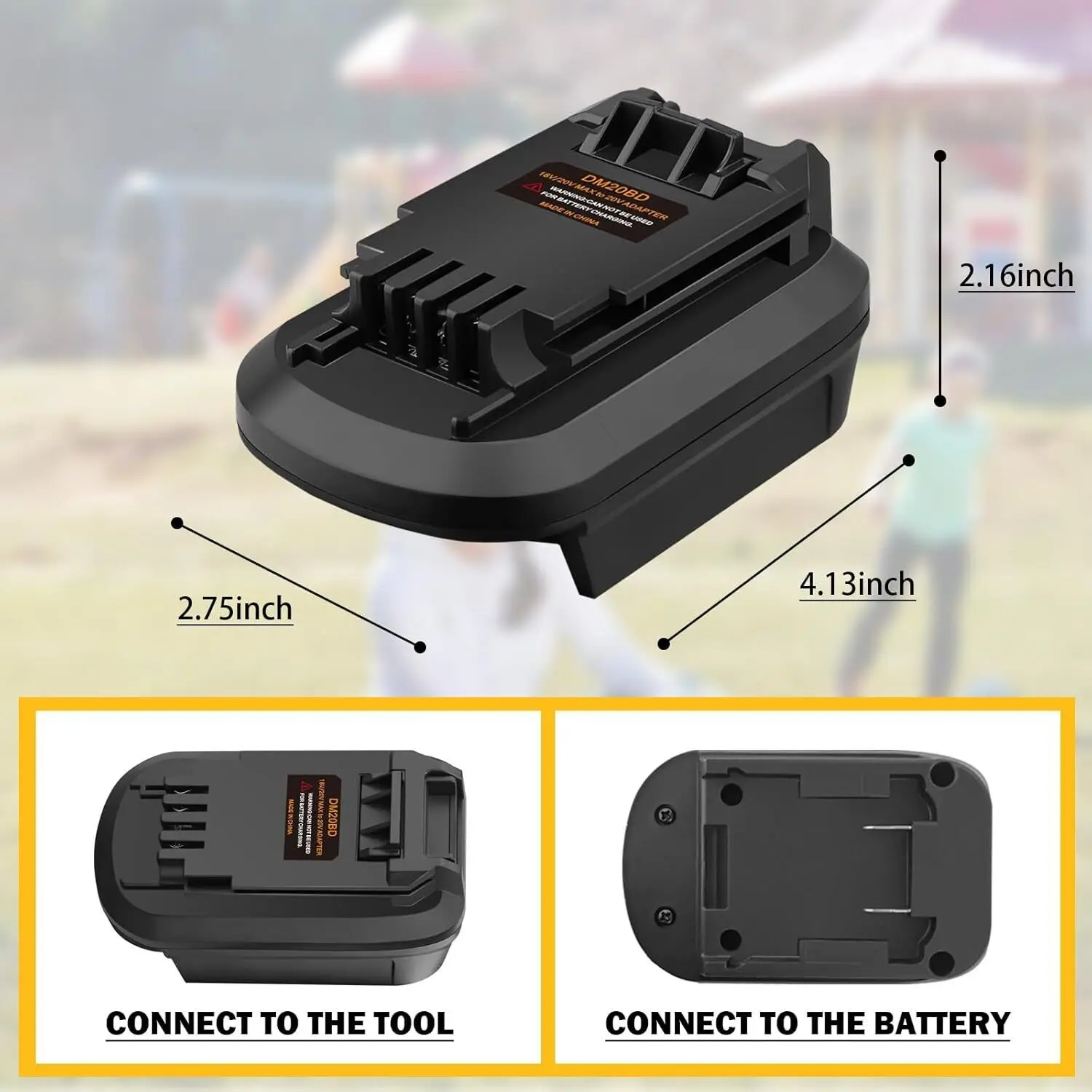 DM20BD Battery Adapter for DeWalt 20V for Milwaukee 18V Li-ion Battery Convert for Black & Decker 20V Cordless Power Tool Drill view 6