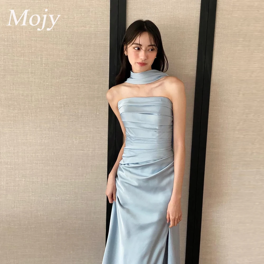 

Mojy Princess Strapless Korea Garden Wedding Dresses Sleeveless 프롬드레스 Customized Elegant Bride Gowns Party Women Bride