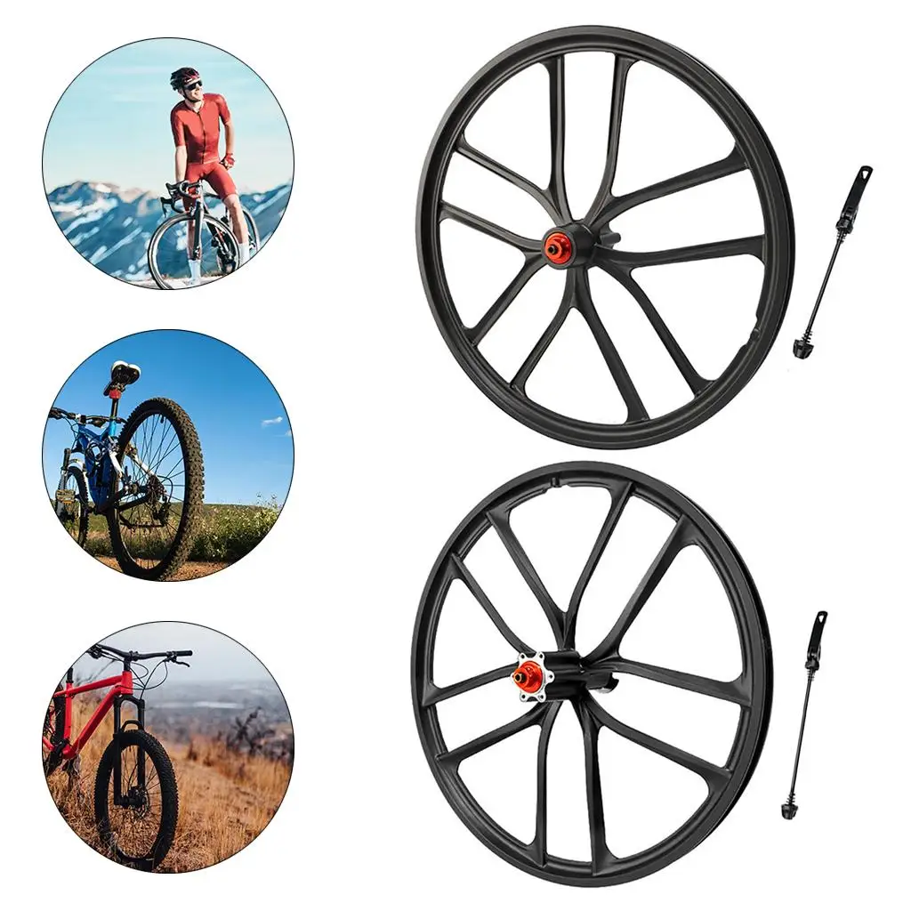 20\'\' Folding Bike Wheelset MTB Bicycle Disc Brake Front/Rear Wheel Cassette