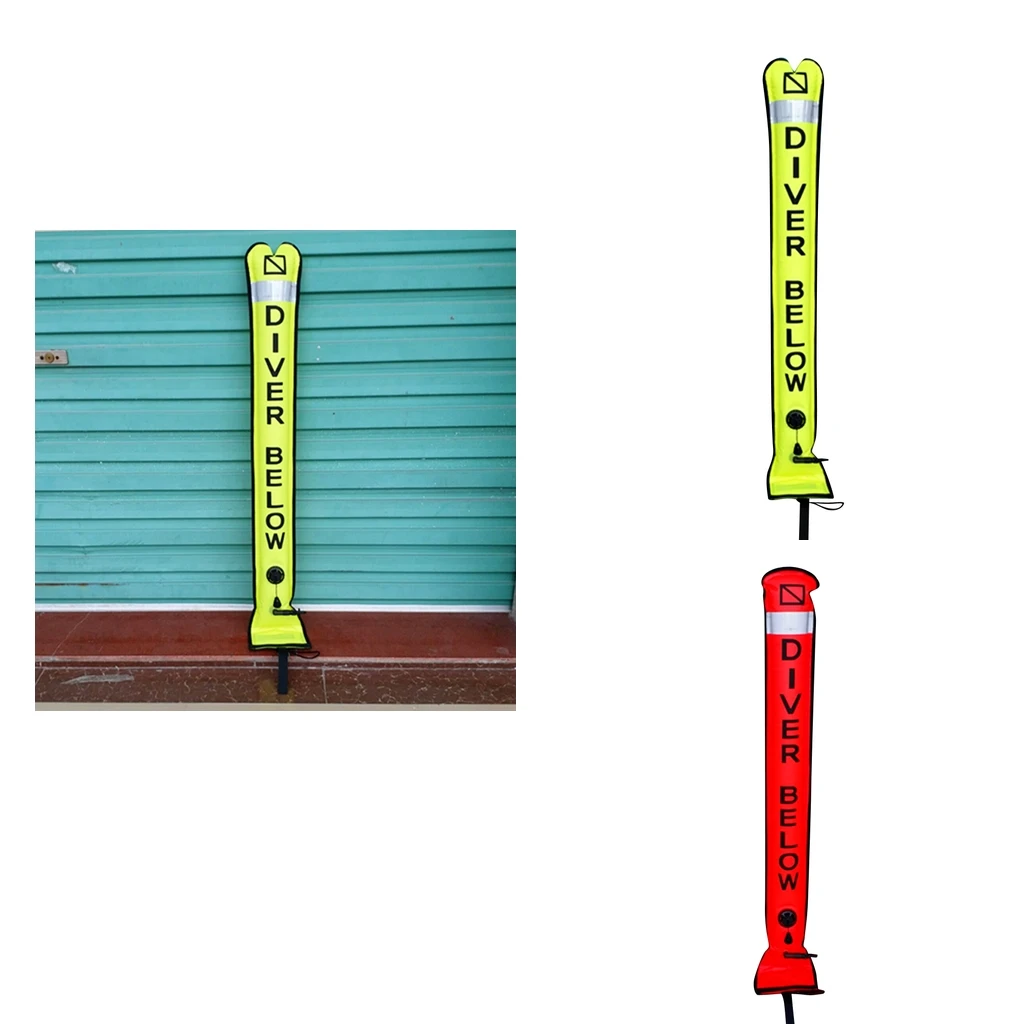 High Visibility Scuba Diving Signal Tube Safety Sausage Surface Marker Buoy for Outdoor Water Activity Equipment