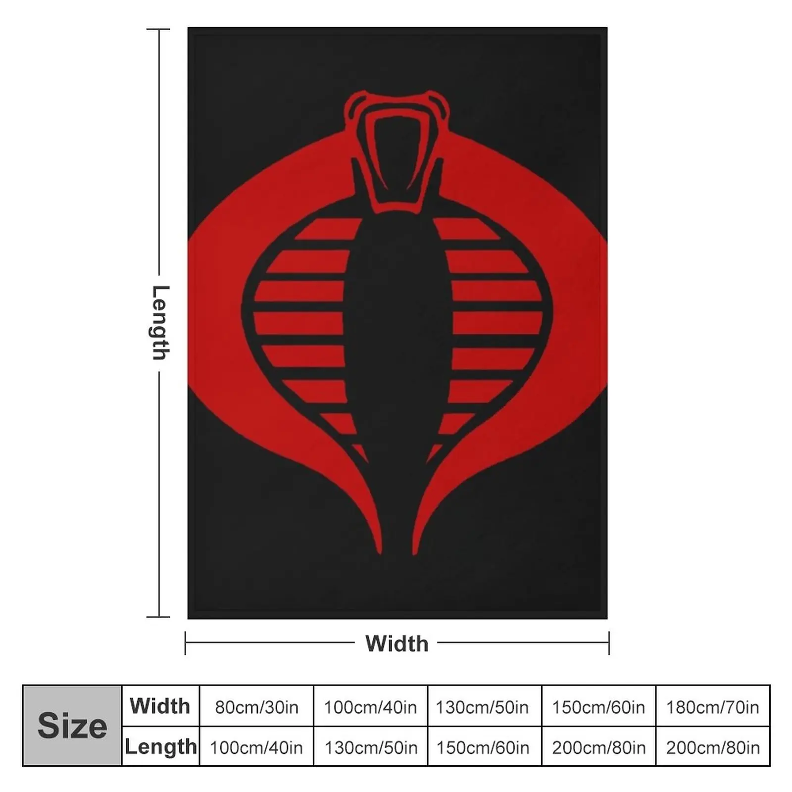 Gi Joe Cobra Enemy Logo Throw Blanket Blanket Sofa Travel Blanket