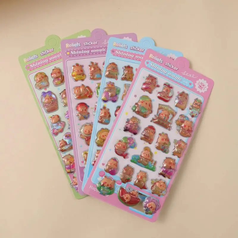 

40-160 Pcs 3d Cartoon Relief Stickers Diy Decoration Material Stickers Stationery Decoration Creative Stickers