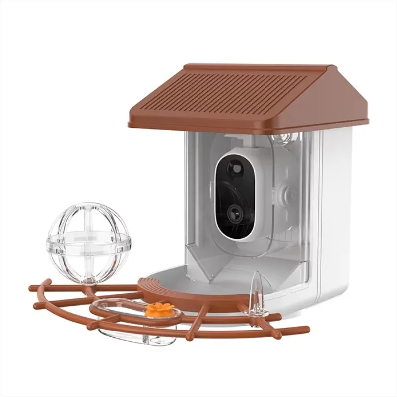 

Wireless outdoor application control smart bird feeder with camera battery solar color night vision