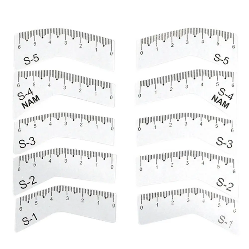 Règle de conception de sourcils, 5 paires, modèle de définisseur de sourcils, carte de style, pochoirs de mise en forme, outils de maquillage utiles, règle de dessin rapide