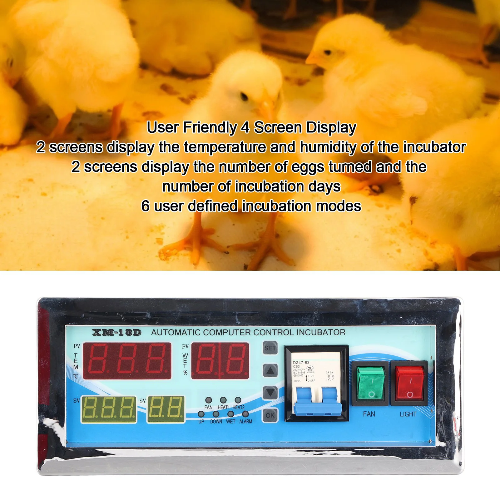 

Automatic Temperature Humidity Sensor Egg Incubator Temperature Controller Temperature Humidity Sensor for Chicken Goose Duck